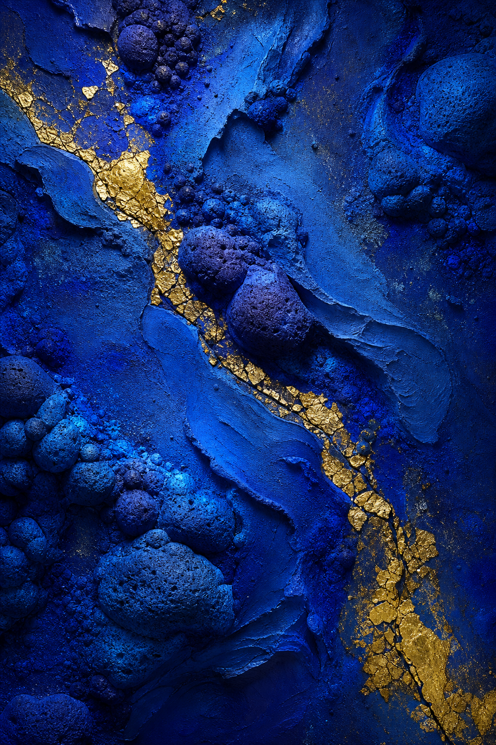 Рельефная картина Blue Alchemy